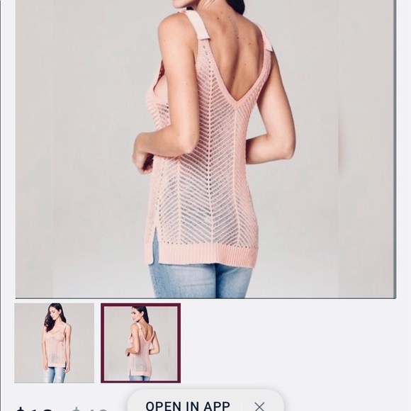 BeBe Chevron Stitch Knit Tank - Medim - Picture 4 of 5